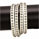 Wrap bracelet PU, 40cm, white
