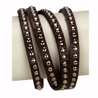 Wrap bracelet PU, 40cm, brown