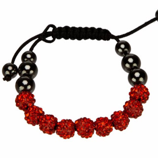 Power bracelet, 10mm, red