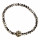 Glass bracelet Giovanna, 4mm, silver