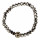 Glass bracelet Giovanna, 6mm, silver