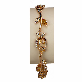 Noble bracelet with zironiaste stones, rose gold