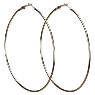 Earrings, 90mm, silver