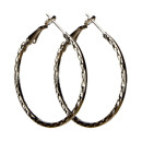 Earrings, 40mm, silver