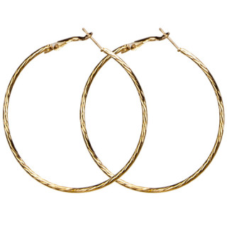 Earrings, 60mm, Gold
