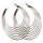 7lines Earrings, 65mm, silver