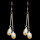 Double earring freshwater pearl, 6,5mm, mix