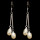 Doppelter Ohrhänger Zuchtperle, 6,5mm, Mix
