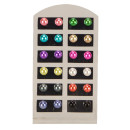 Set: 12 pair Earpins ball, 6mm, Mix