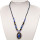 Glass necklace with pendant, blue - only 7pcs left!