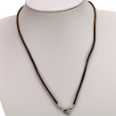 Necklace with satin rope, 2,0mm, brown