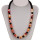 Necklace Cara, red roller 15x11mm