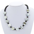 Necklace Cara, Grey Caro 16x8mm