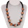 Necklace Cara, Red Caro 16x8mm