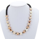 Necklace Cara, brown heart 15x15x10mm