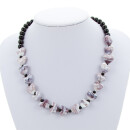 Necklace Cara, purple heart 15x15x10mm