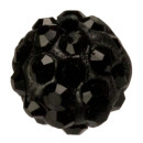 Kugel mit Steinen, 10mm, Schwarz