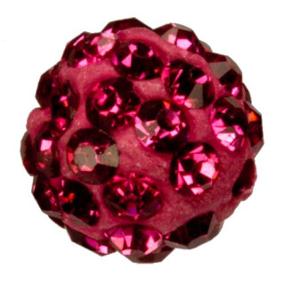 Kugel mit Steinen, 10mm, Rosa