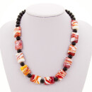 Necklace Cara, red rectangle 20x15x10mm