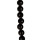 strand faceted agate, black, 10mm