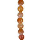 strand faceted agate, orange, 10mm