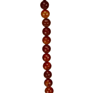 strand facetted agate, red, 10mm