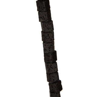 strand colored lava, black, cube 8mm