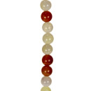 strand agate crashed, red-white, 12mm