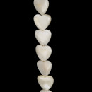 strand mother of pearl heart, 15mm