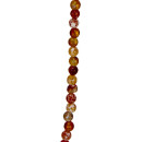 strand facetted fire agate, 6mm