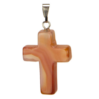 Anhänger Kreuz, Roter Achat