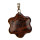 Flower pendant, 20mm, mahogany sidsidian