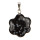 Anhänger Blume, 20mm, Schneeflockenobsidian