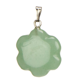 Anhänger Blume, 20mm, Grüner Aventurin