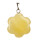Flower Pendant, 20mm, Yellow Jade