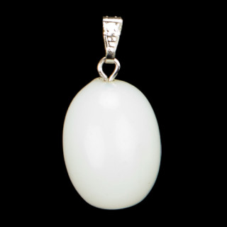 Anhänger Tropfen, Weiße Jade