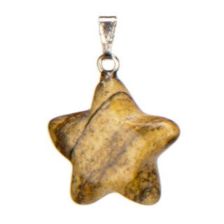 Pendant star, picture jasper - only 5pcs left!
