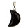 Pendant crescent moon, black agate