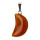 Pendant crescent moon, red agate