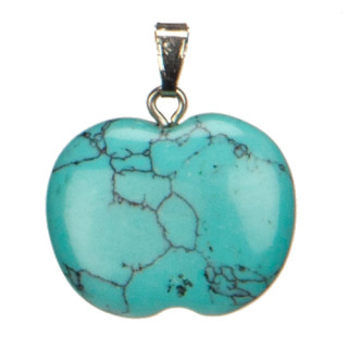 Pendant apple, synth. turquoise