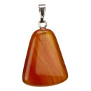 Pendant trapezoid, red agate