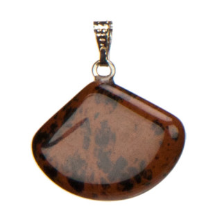 Anhänger Fächer, Mahagoniobsidian
