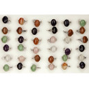 Sortiment Natursteinringe, 16x13mm