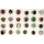 Assortment natural stone rings, 18x13mm
