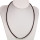 Necklace leather with plug clasp, 2.0mm, dark brown