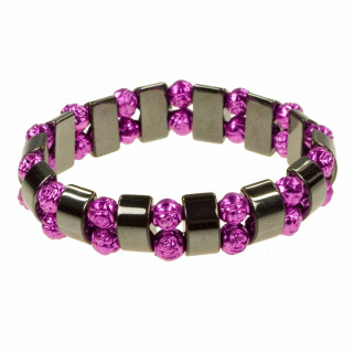 Hematite bracelet Pink