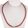 Necklace leather with plug clasp, 1,5mm, red