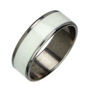 Stainless steel ring colour, white