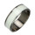 Stainless steel ring colour, white