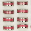 Stainless steel ring color, pink